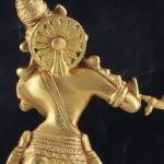 Unique Brass Krishna Statue - Sleek Design, 9.5" Height